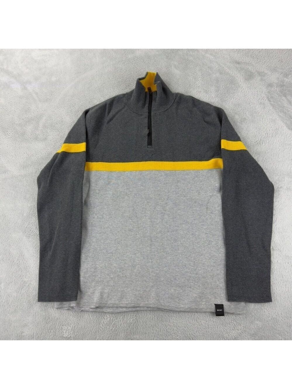 DKNY Men's Size Medium 1/4 Zip 100% Cotton Embroidered Made in China